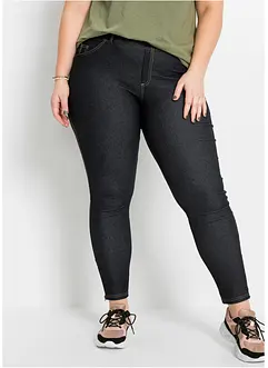 Legging aspect jean avec base zippée, bonprix