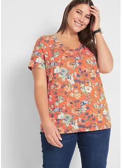 T-shirt en coton avec imprimé, manches courtes, bonprix