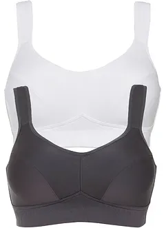 Lot de 2 soutiens-gorge de sport, maintien modéré, bonprix