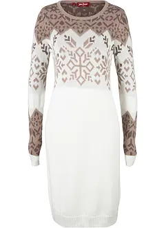 Robe en maille à motif norvégien, bonprix