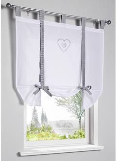 Vitrage à nouer avec imprimé cœur, bpc living bonprix collection