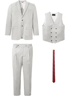 Costume (Ens. 4 pces.) : veste, pantalon, gilet, cravate, bonprix