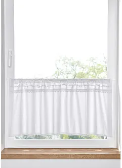 Brise-bise en coton avec bordure dentelle, bonprix