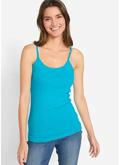 Lot de 3 tops à fines bretelles 100% coton, bonprix