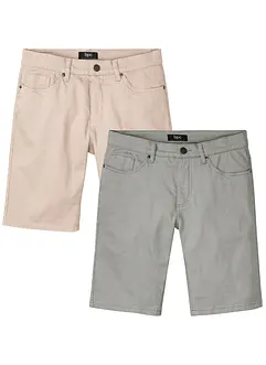 Lot de 2 bermudas extensibles, Regular, bonprix