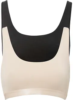 Lot de 2 brassières en coton, bonprix