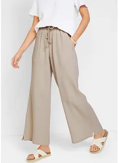 Pantalon palazzo en gaze de coton, bonprix