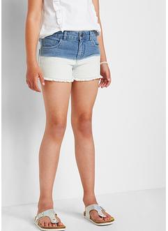 Short en jean fille avec effet dip dye, John Baner JEANSWEAR