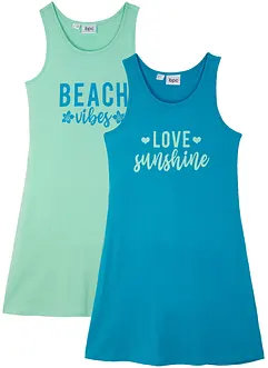 Lot de 2 robes en jersey 100% coton, bonprix
