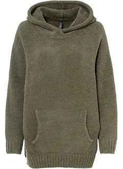 Pull à capuche en maille peluche, bonprix
