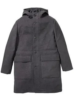 Manteau court en imitation laine avec capuche, bpc selection