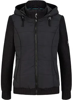 Veste mi-saison avec manches en maille et capuche, bonprix