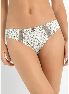 Lot de 3 slips à imprimé féminin, bonprix