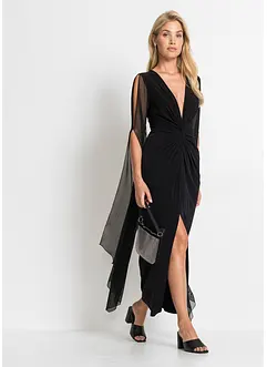 Robe longue à manches cape en mesh, bonprix