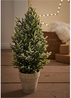 Sapin de Noël enneigé artificiel en pot, bonprix