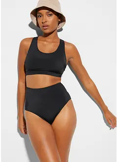 Bas de bikini taille haute en polyamide recyclé, largeur réglable, bonprix