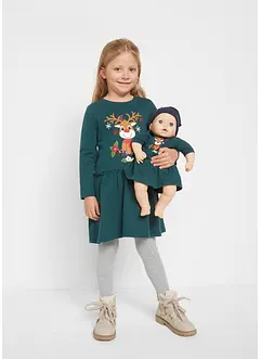 Robe en jersey fille + robe de poupée (ens. 2 pces), bonprix