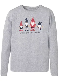 T-shirt manches longues avec motif de Noël, bonprix