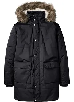 Veste matelassée longue avec capuche, bonprix