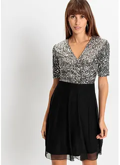 Robe courte à sequins, bonprix