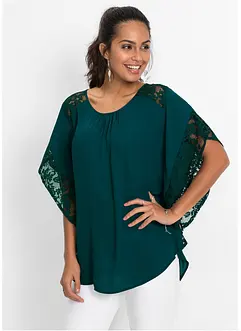 Blouse avec détails en dentelle, bonprix