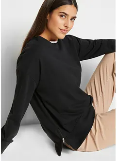 Sweat-shirt avec fentes latérales, bonprix