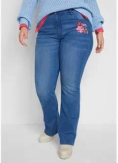 Jean bootcut, taille haute et élastiquée, bonprix