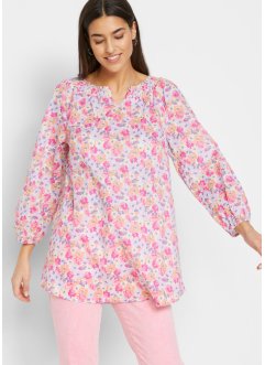 Tunique-blouse en coton avec smock, bpc bonprix collection