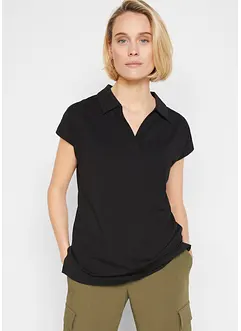 T-shirt à col polo ouvert, bonprix