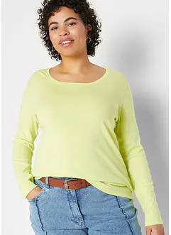 T-shirt manches longues 100% coton à col rond, bonprix