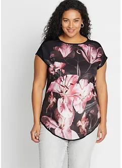 T-shirt imprimé en matière douce, bonprix