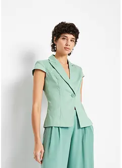Blazer à manches courtes en satin de coton, bonprix