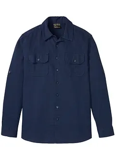 Chemise en lin à manches retroussables, bonprix