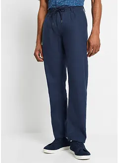 Pantalon jogger droit en lin mélangé, loose, bonprix