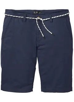Bermuda chino avec lin majoritaire et cordon, Regular Fit, bonprix