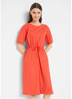 Robe en coton , longueur genou, avec élastique à la taille et poches, bonprix