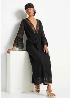 Robe longue aspect crochet, bonprix