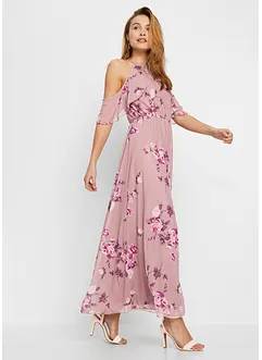 Robe longue en mesh imprimée, bonprix