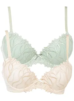 Lot de 2 soutiens-gorge avec coques et armatures, bonprix