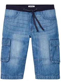 Bermuda long en jean, Loose, bonprix