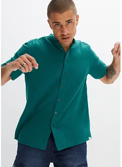 Chemise manches courtes en gaze de coton, bonprix