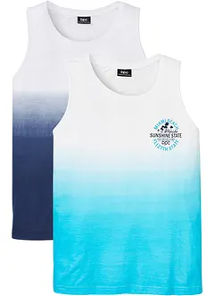Lot de 2 débardeurs 100% coton, bonprix
