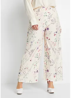 Pantalon plissé avec imprimé floral, bonprix