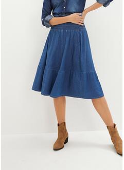 Jupe en jean avec taille élastiquée, John Baner JEANSWEAR