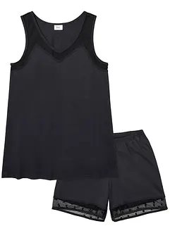 Pyjashort avec empiècement en dentelle, bonprix