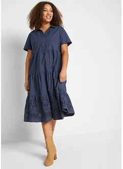 Robe-tunique à broderie ajourée, bonprix