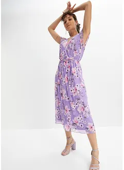 Robe midi imprimée en mesh, bonprix