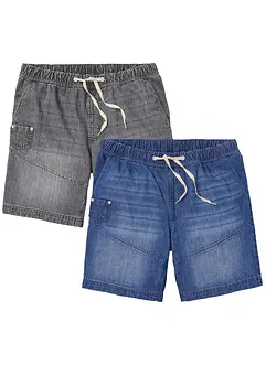 Lot de 2 bermudas taille extensible, Regular Fit, RAINBOW