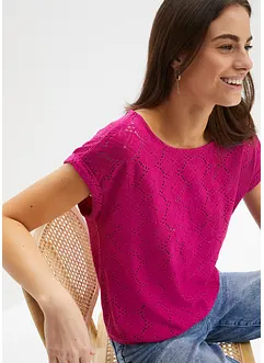 T-shirt en broderie anglaise, bonprix