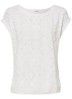 T-shirt à broderie anglaise, bonprix